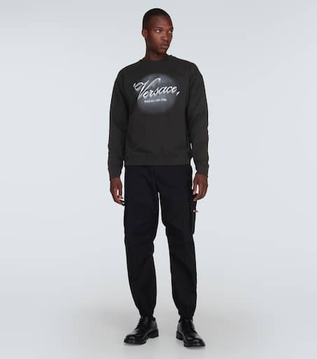 Printed cotton jersey sweatshirt