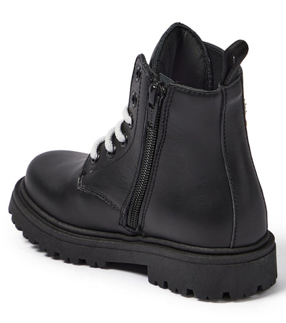 Teddy leather lace-up boots