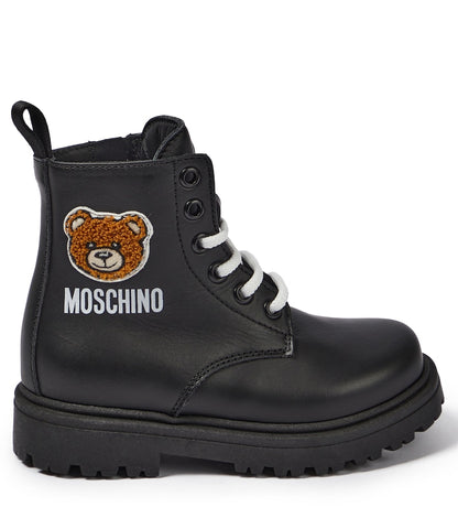 Teddy leather lace-up boots