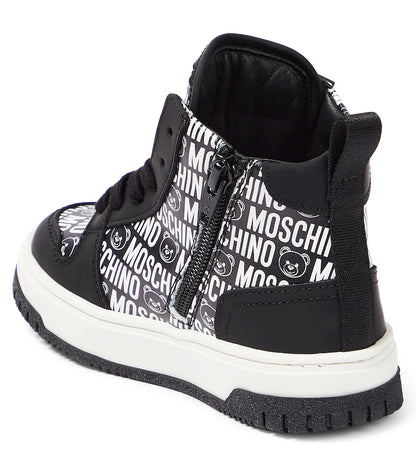Logo high-top leather sneakers