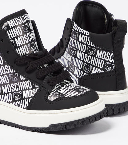 Logo high-top leather sneakers