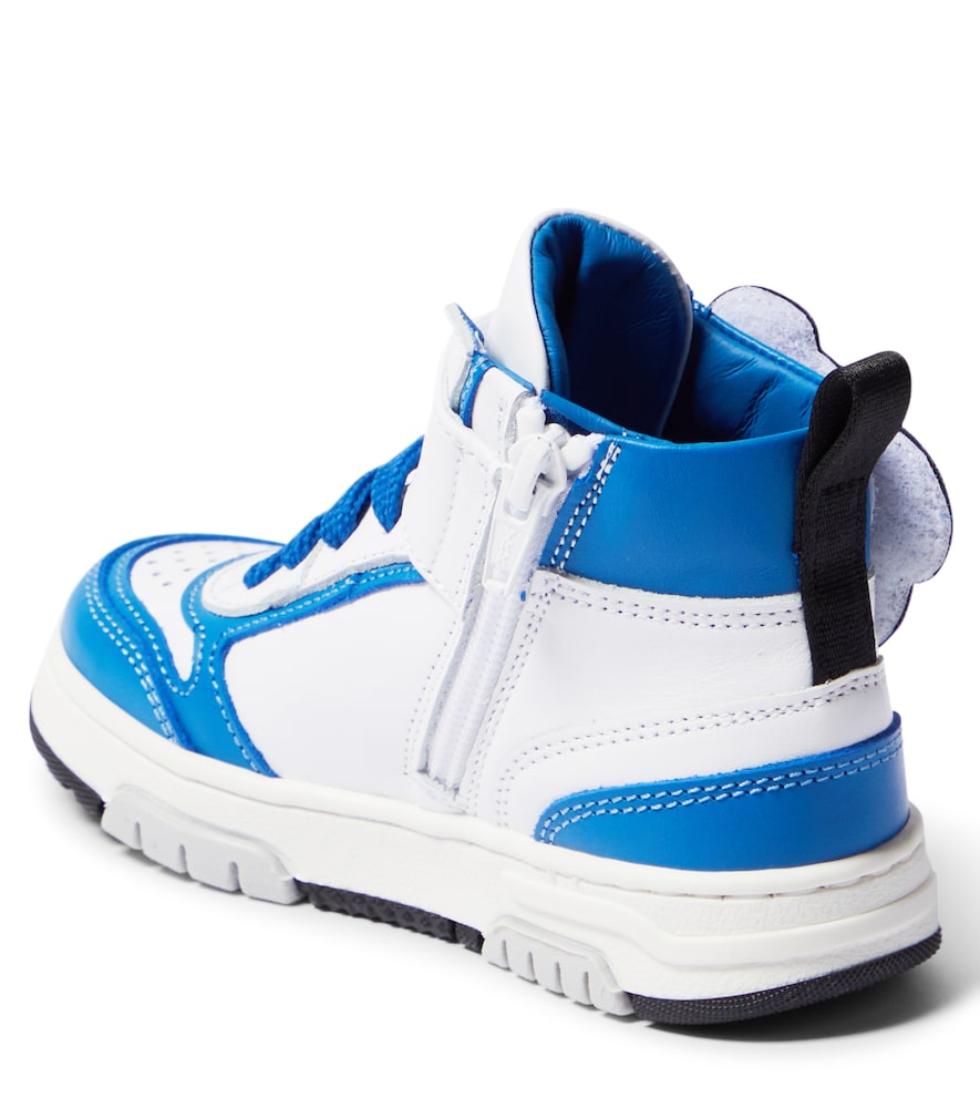 Logo leather sneakers