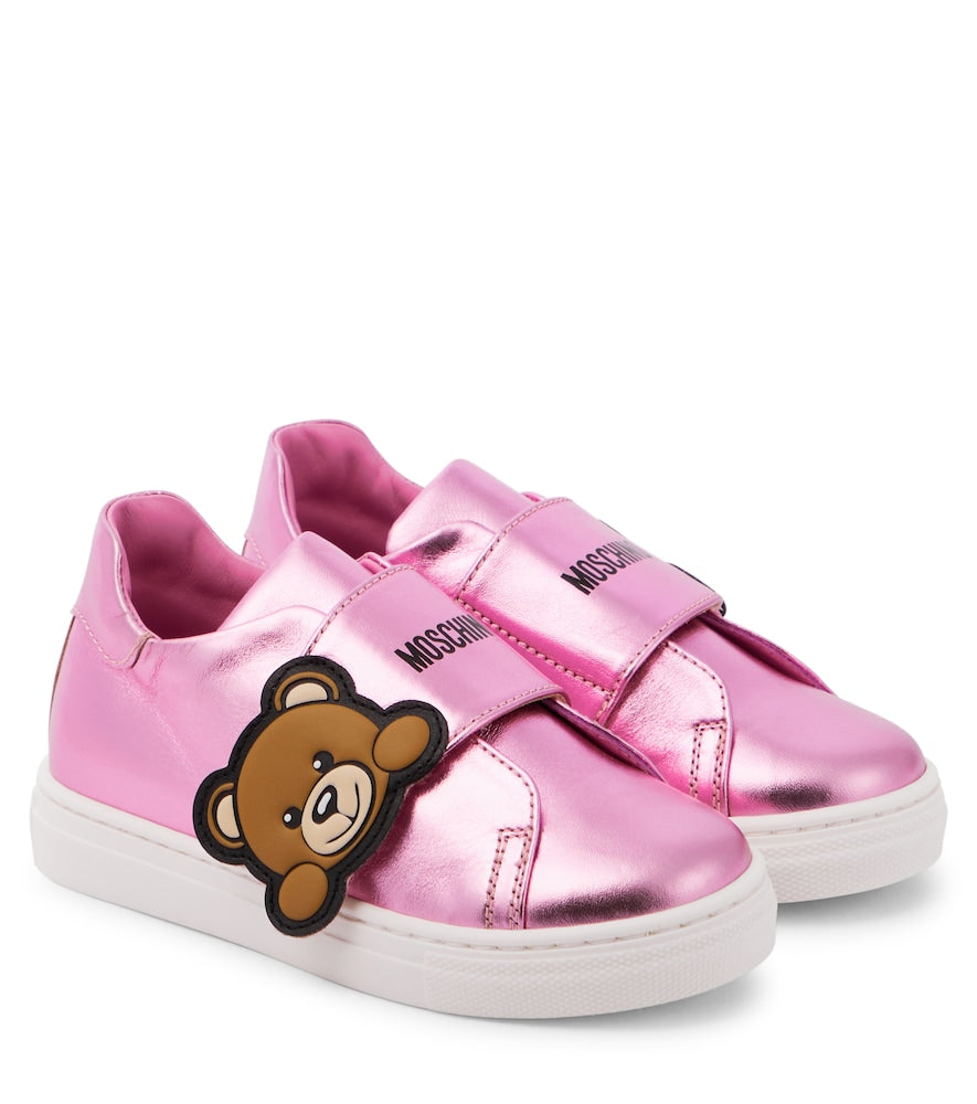 Logo leather sneakers