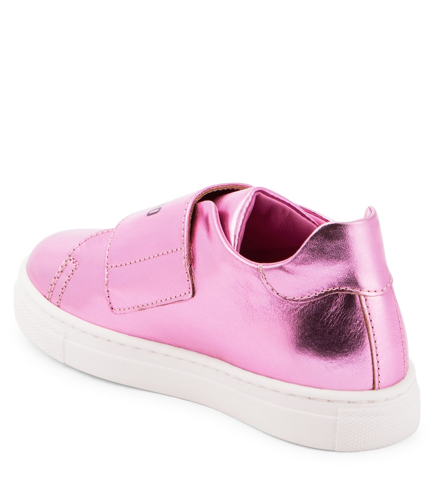Logo leather sneakers