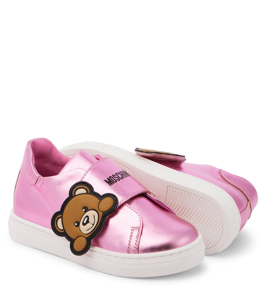 Logo leather sneakers