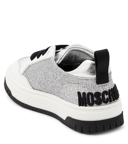 Logo glitter sneakers