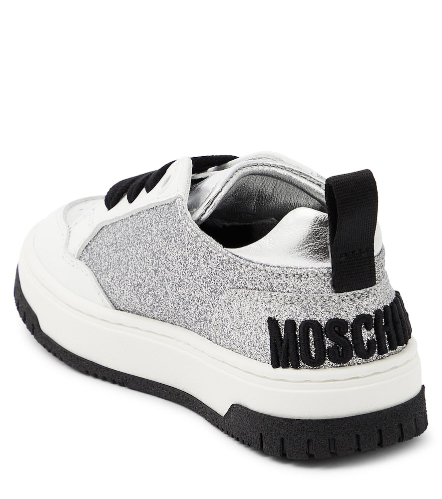 Logo glitter sneakers