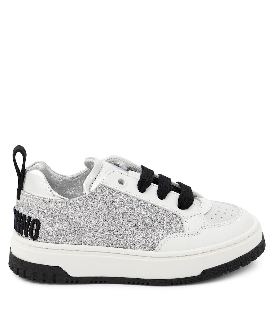 Logo glitter sneakers