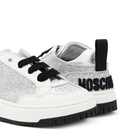 Logo glitter sneakers