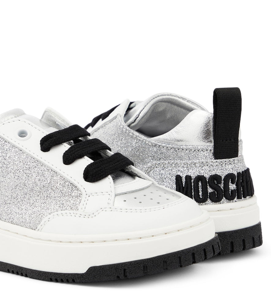 Logo glitter sneakers