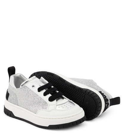 Logo glitter sneakers