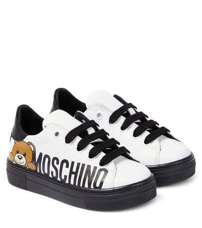 Logo leather sneakers