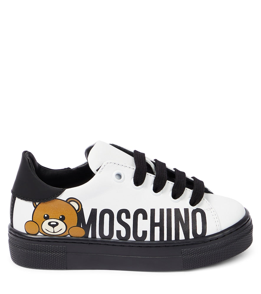 Logo leather sneakers