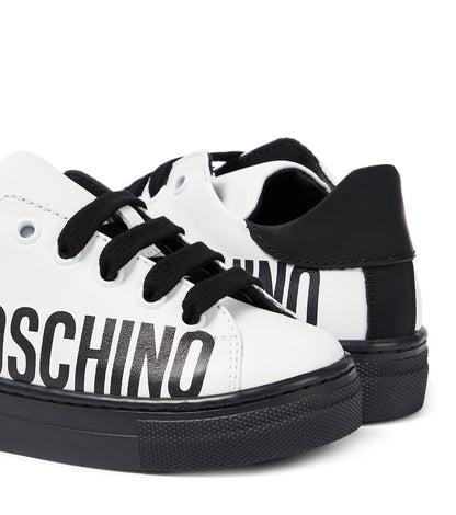 Logo leather sneakers