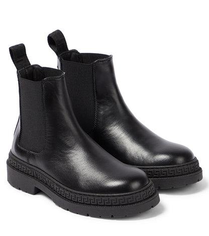 Greca leather Chelsea boots