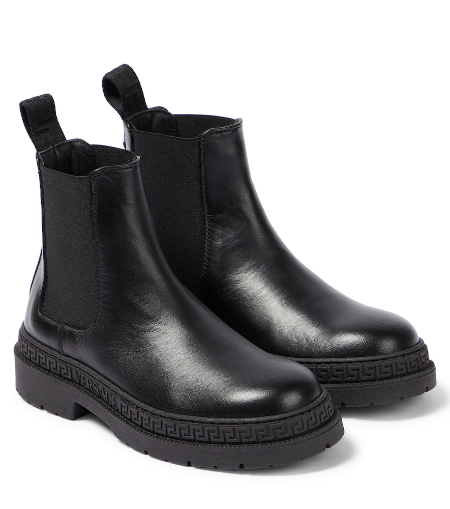 Greca leather Chelsea boots