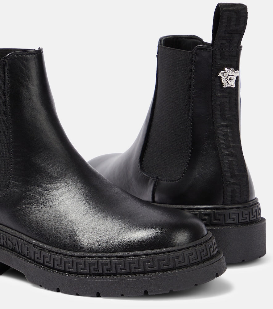 Greca leather Chelsea boots