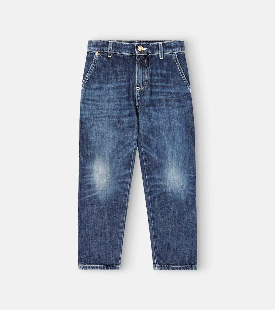Logo straight jeans