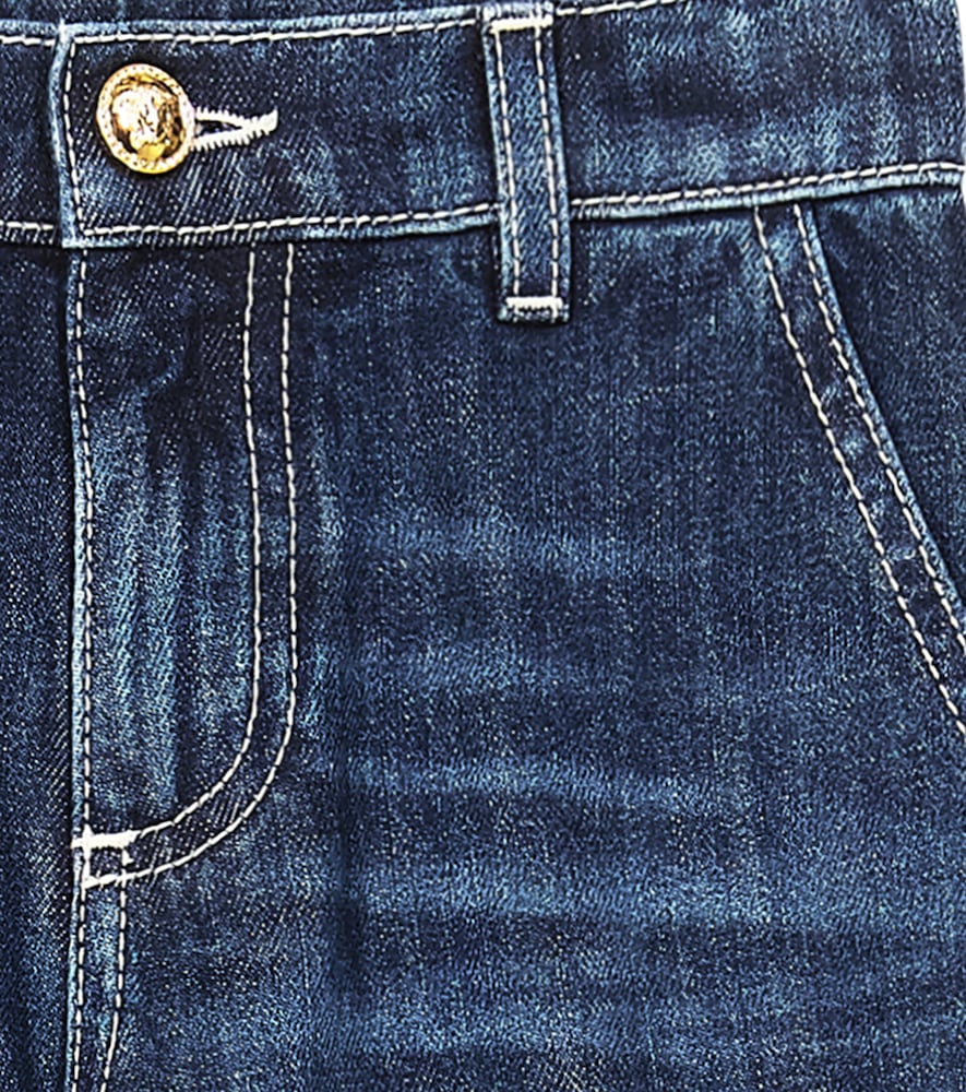 Logo straight jeans