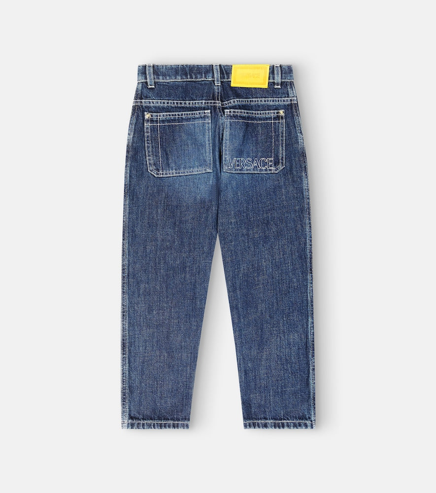 Logo straight jeans