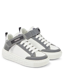 Logo leather high-top sneakers