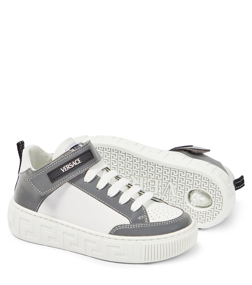 Logo leather high-top sneakers
