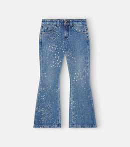Printed flared jeans