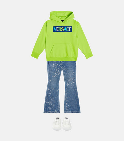 Printed flared jeans