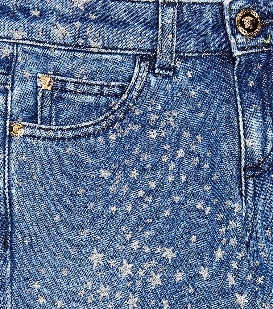 Printed flared jeans