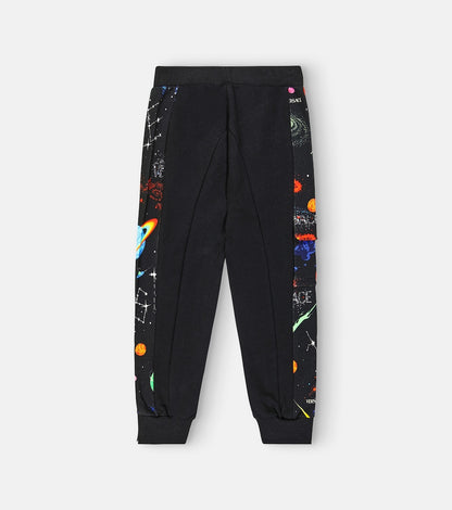 Printed cotton jersey sweatpants