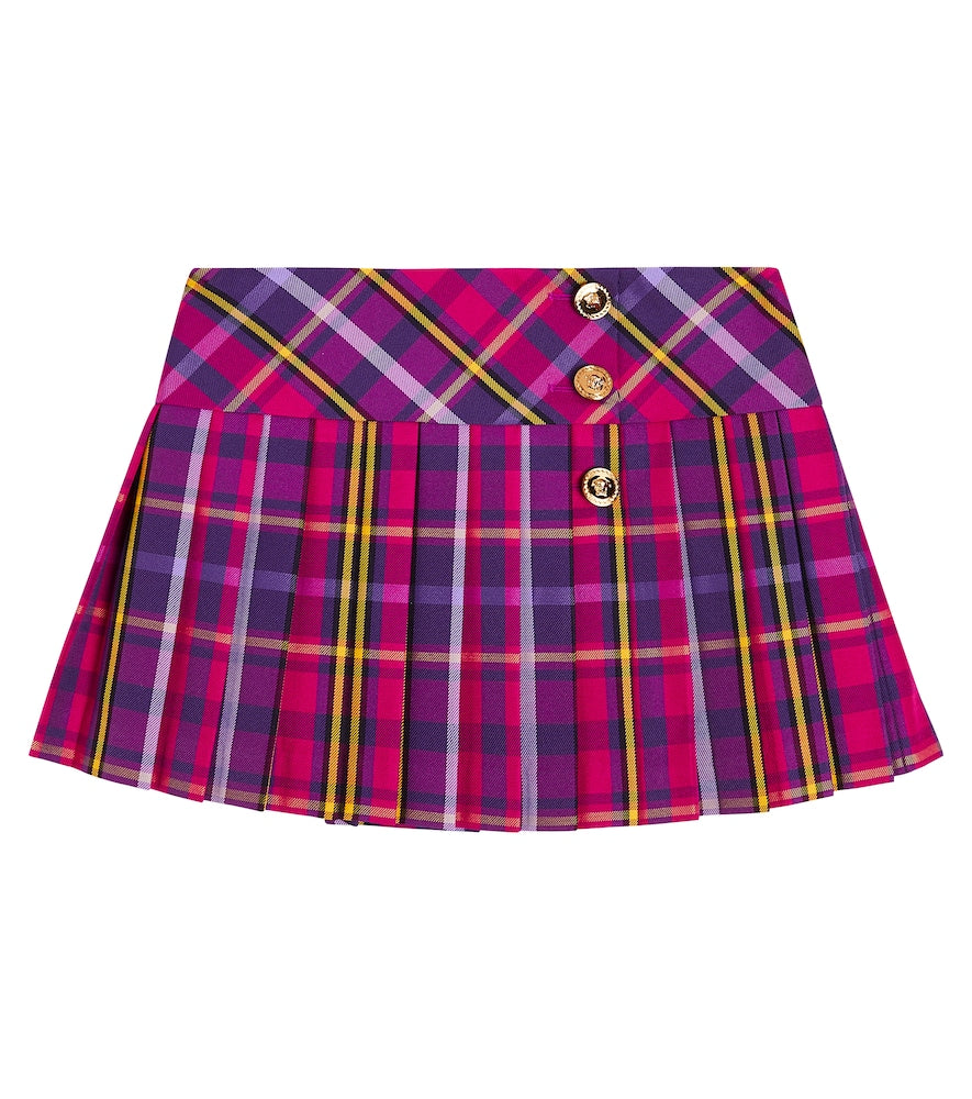 Tartan pleated skirt