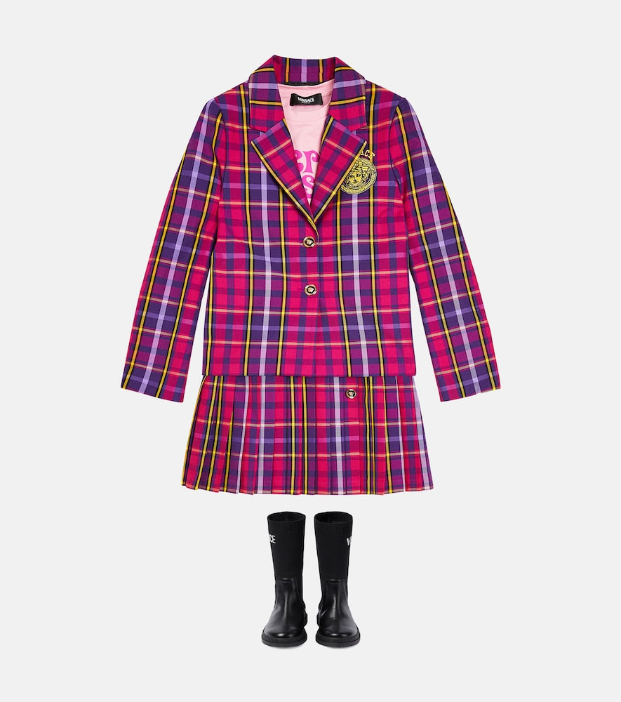 Tartan pleated skirt