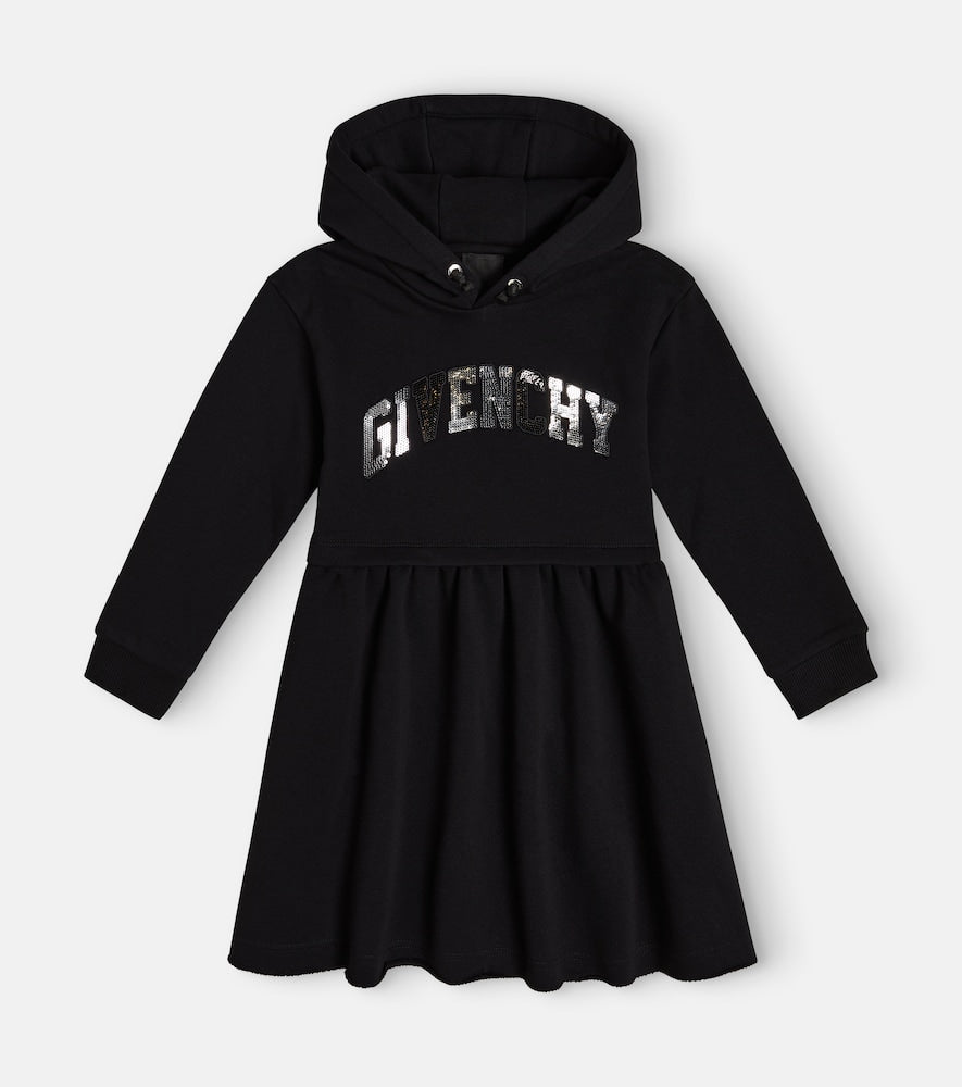 Logo cotton-blend sweatshirt dress