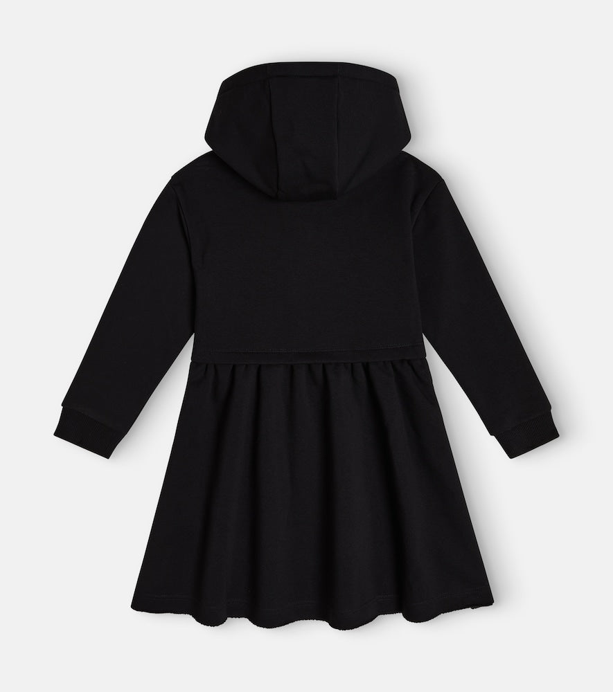 Logo cotton-blend sweatshirt dress