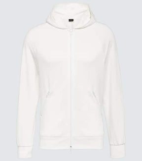 Logo hooded technical jacket