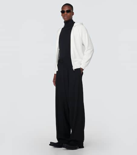 Logo hooded technical jacket