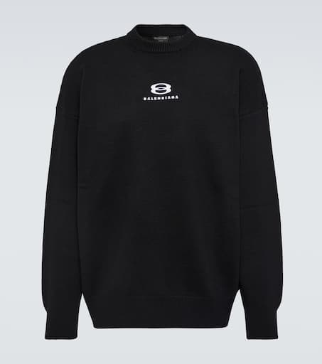 Logo cashmere and wool sweater