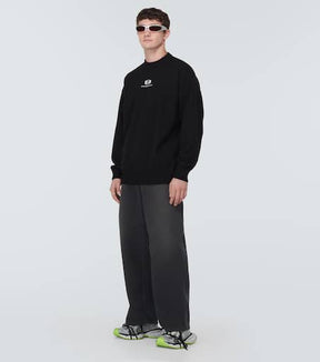 Logo cashmere and wool sweater