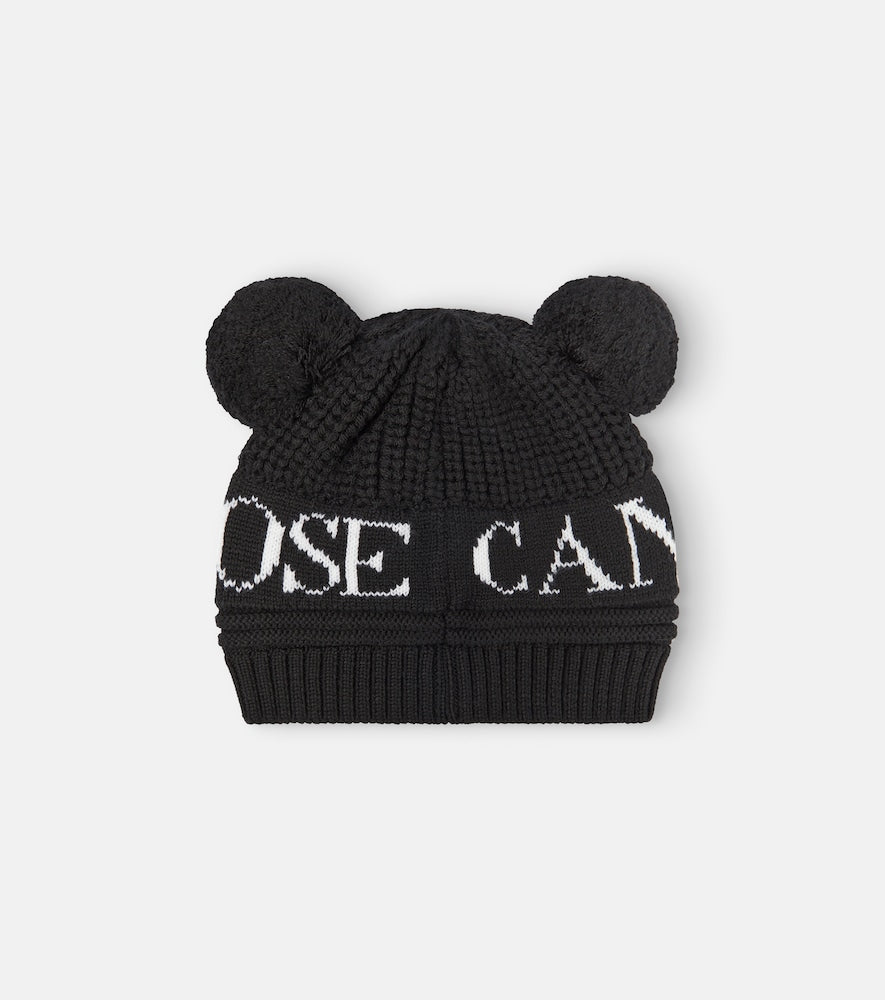 Baby Double Pom wool beanie