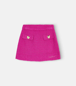 Wool-blend bouclé skirt
