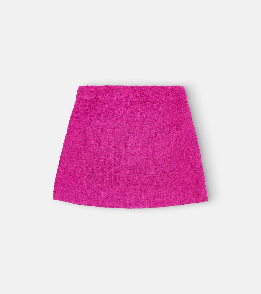 Wool-blend bouclé skirt