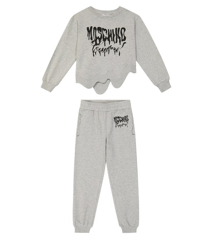 Cotton jersey sweatshirt and sweatpants set