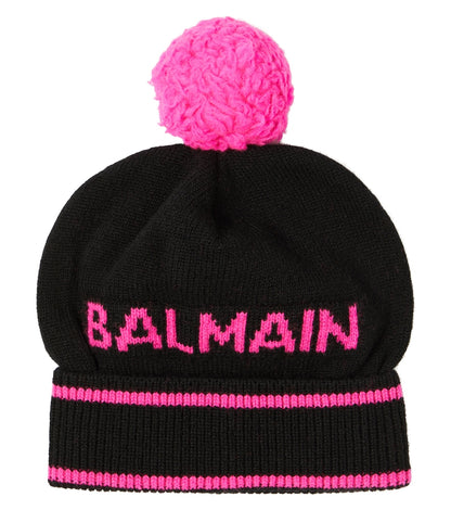 Logo wool cashmere beanie