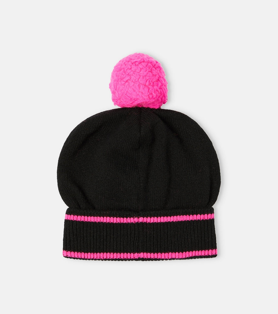Logo wool cashmere beanie