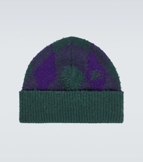 Argyle wool beanie