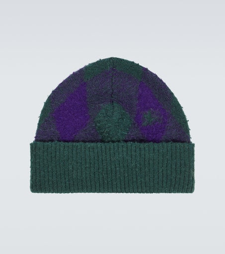 Argyle wool beanie