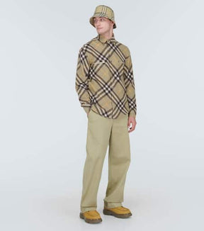 Burberry Check wool-blend shirt jacket