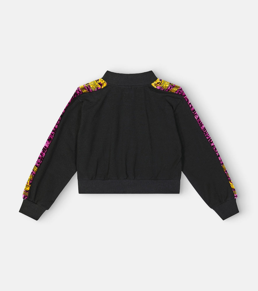 Logo zipped cotton-blend sweatshirt