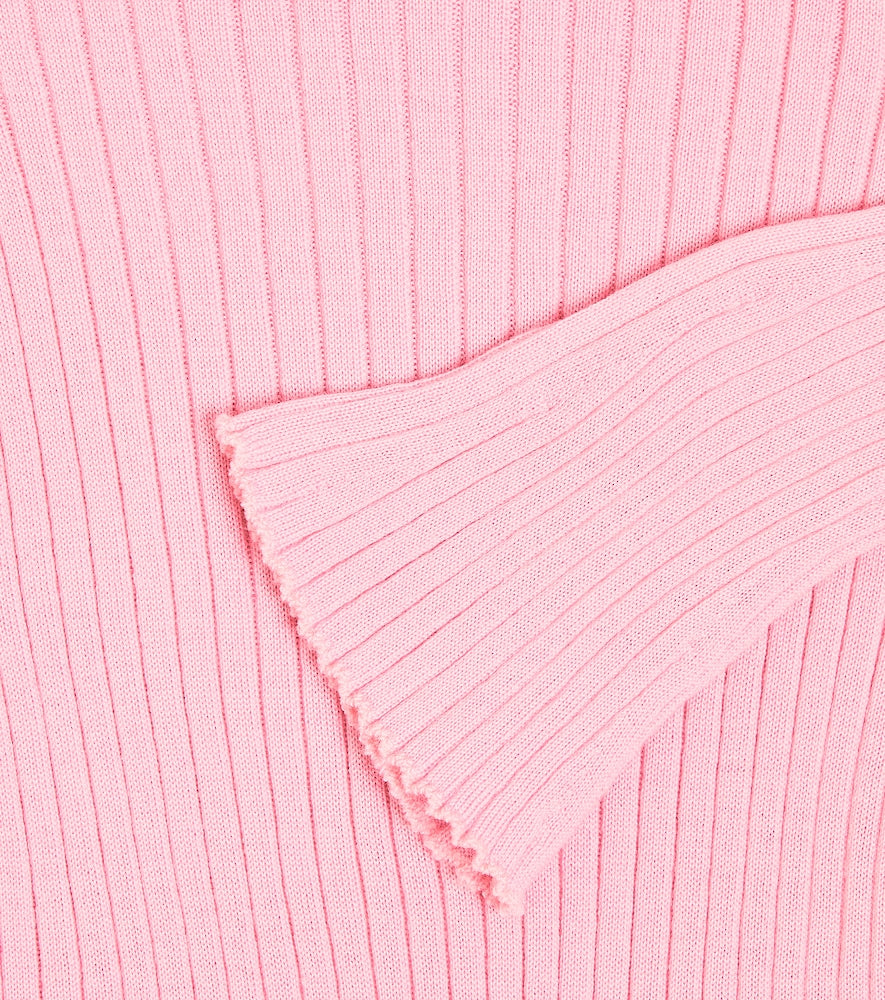 Ribbed-knit virgin wool sweater
