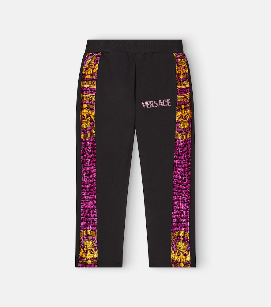 Baroccodile cotton-blend jersey sweatpants